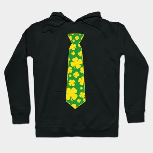 Irish Shamrock Clover Tie Funny St Patricks Day Hoodie